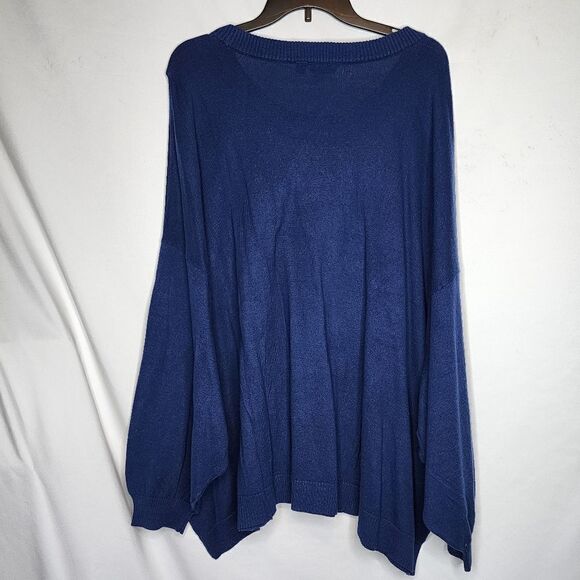 6X 30W Torrid Navy Blue Pink Leopard Pullover Sweater Lovesick Lover Relaxed Fit - Picture 6 of 7